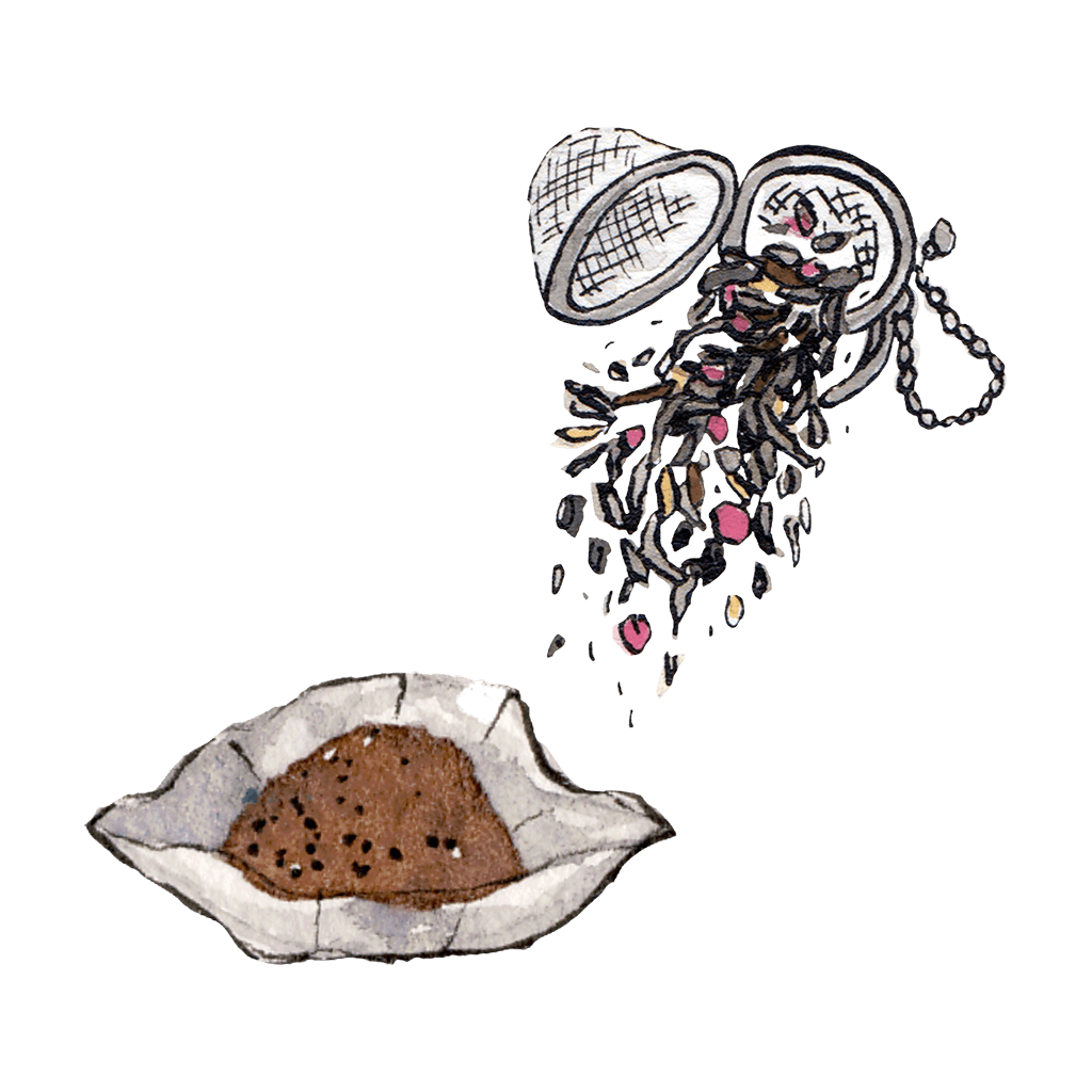 Illustration of coffee grounds