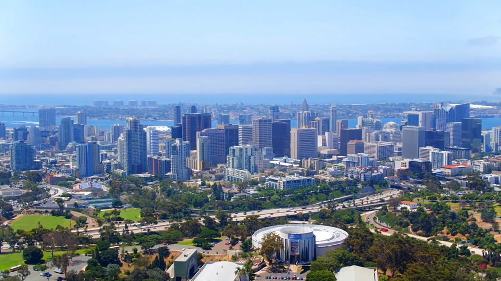 Aerial view of San Diego